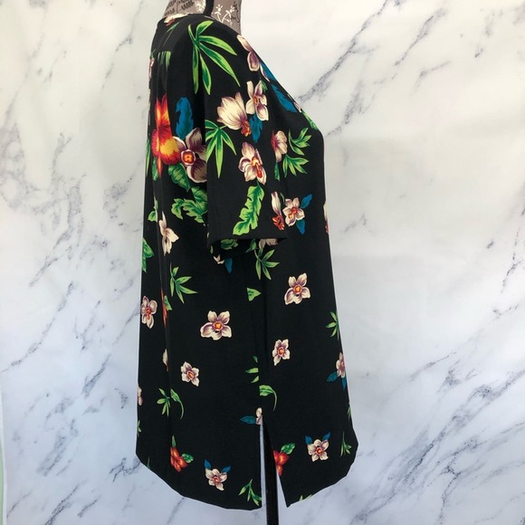 Vintage Casual Hawaiian Button Shirt Skorts Culotte Two Piece Outfit Set USA - Picture 4 of 16